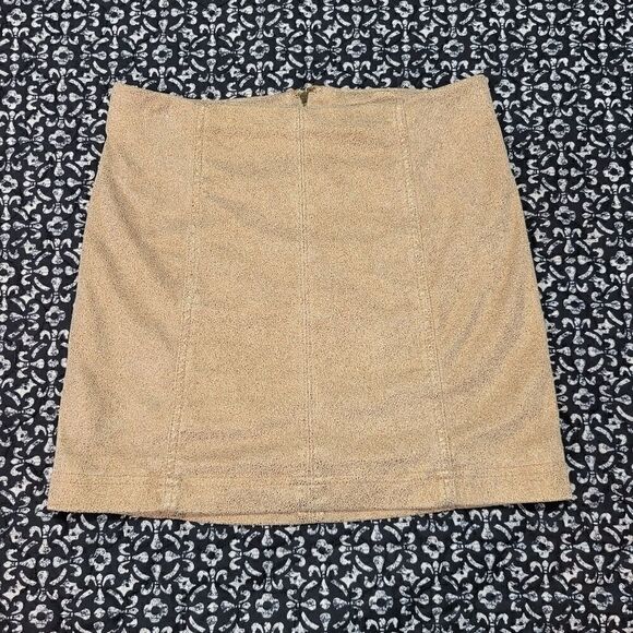 Free People Metallic Mini Skirt - Picture 1 of 7